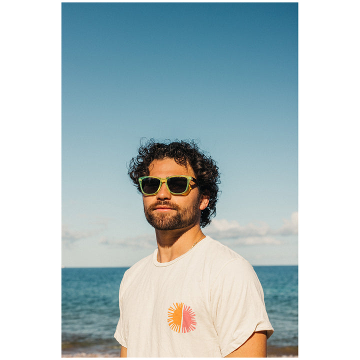 Sunski Headlands Sunglasses Lime/Tortoise Slate Polarized
