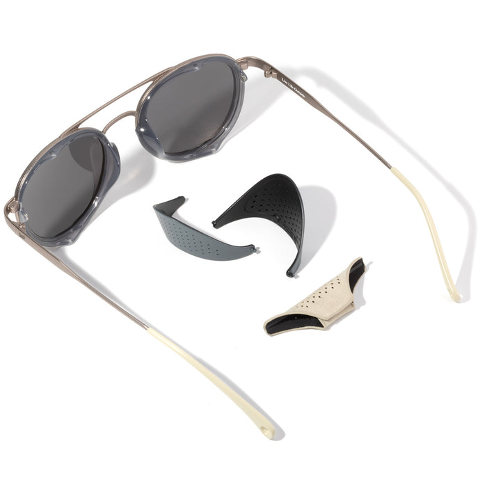 Sunski Strada Sunglasses Ivory/Silver Polarized