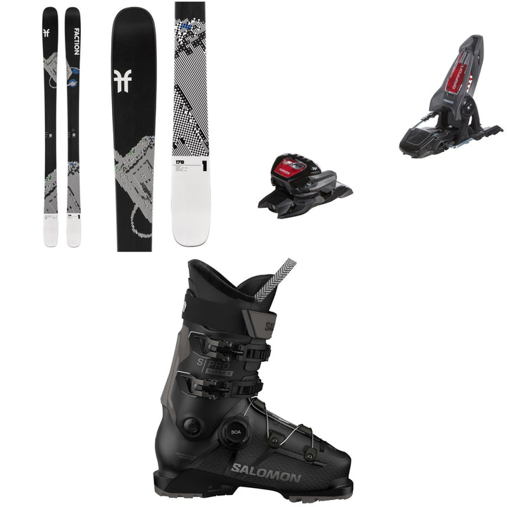 Faction Prodigy 1 Skis + Marker Griffon 13 ID Ski Bindings + Salomon S/Pro Supra BOA X100 Ski Boots 2025