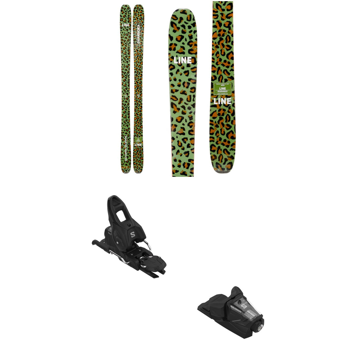 Line Skis Pandora 92 Camo Skis + Salomon Stage 10 GW Ski Bindings 2025