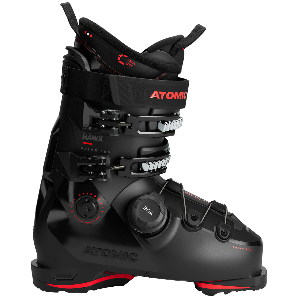 Atomic Hawx Prime 100 BOA GW Ski Boots 2026 Black/Red