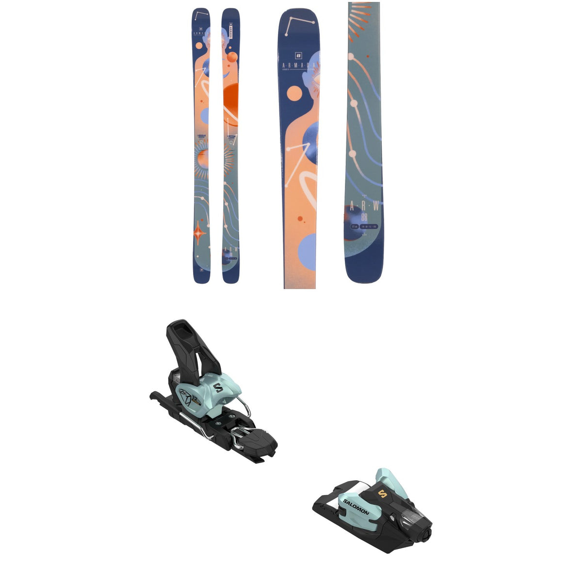 Armada ARW 88 Skis 2025 + Salomon Strive 12 GW Ski Bindings