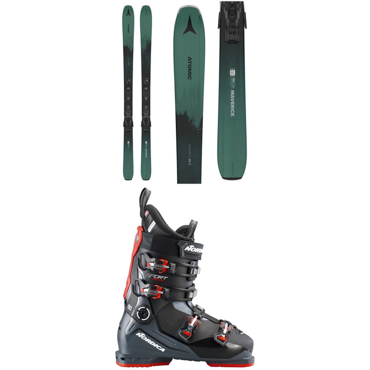 Atomic Maverick 86 C Skis + M 10 GW Ski Bindings + Nordica Sportmachine 3 90 Ski Boots 2025