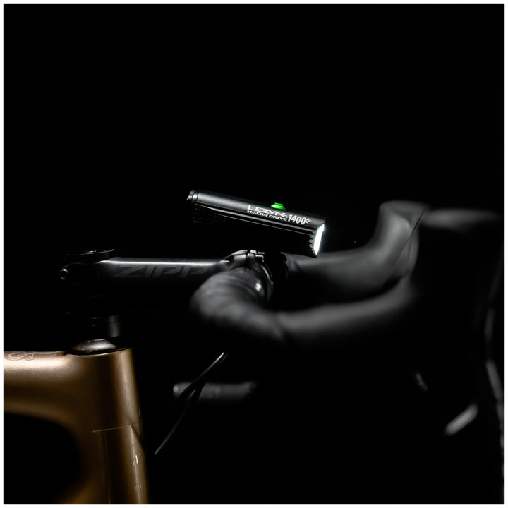 Lezyne Macro Drive 1400+ Loaded Front Bike Light Satin Black