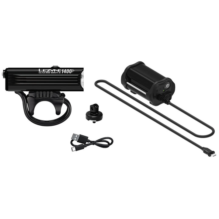 Lezyne Macro Drive 1400+ Front Bike Light Satin Black