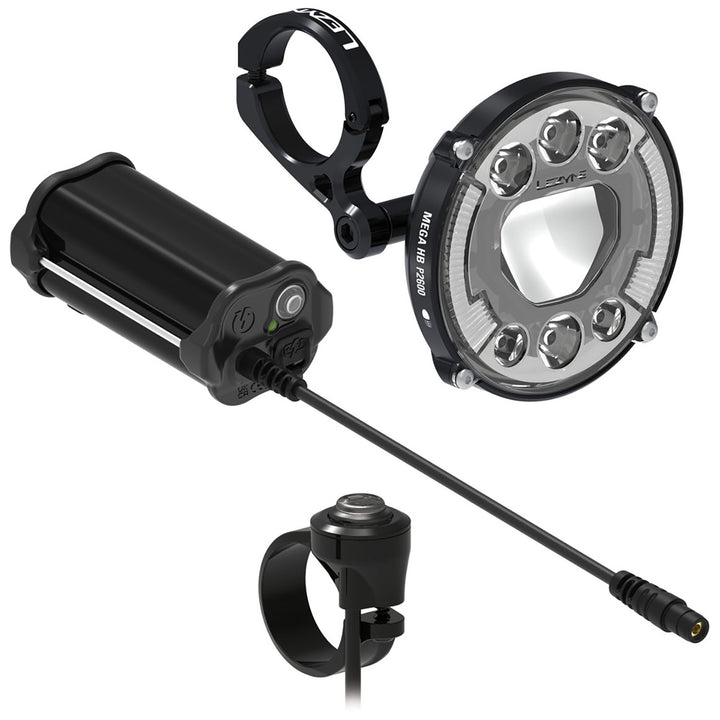 Lezyne Mega HB StVZO P2600 / Power Pack XL Loaded Front Bike Light Flat Black
