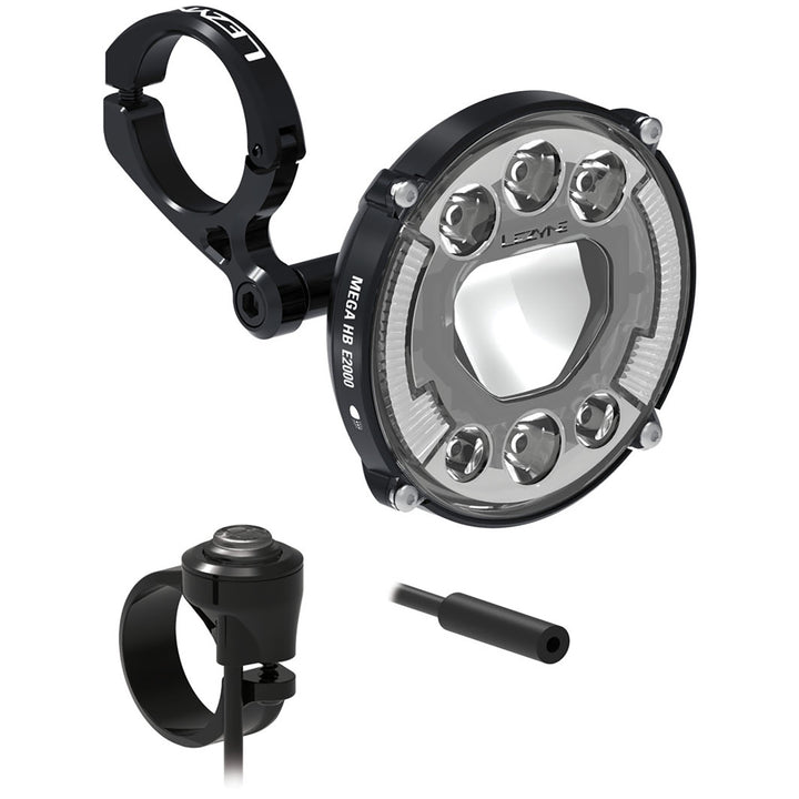 Lezyne E-Bike Mega HB StVZO E2000 Front Bike Light Flat Black