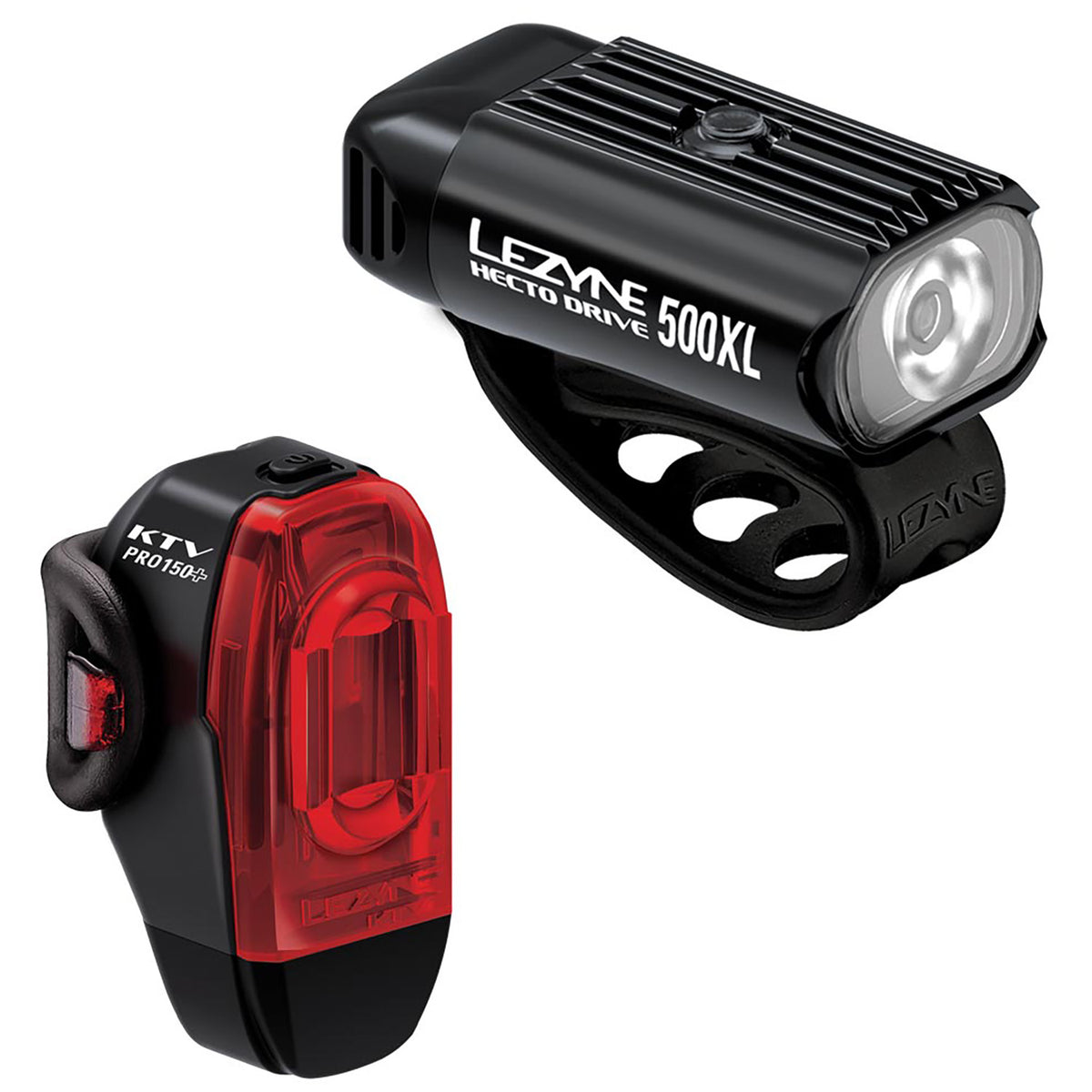 Lezyne Hecto Drive 500XL / KTV Drive Pro+ Bike Light Set Black/Black