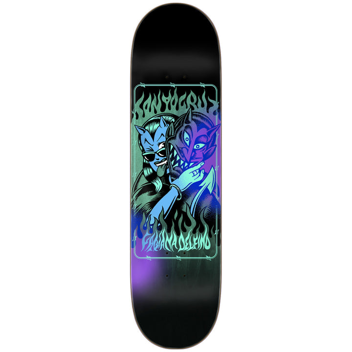 Santa Cruz Skateboards Delfino Devil Mask Pro 8.25 Skateboard Deck