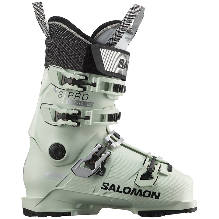 Salomon S/Pro Alpha 100 Ski Boots - Women's 2024 White Moss/Silver/Black