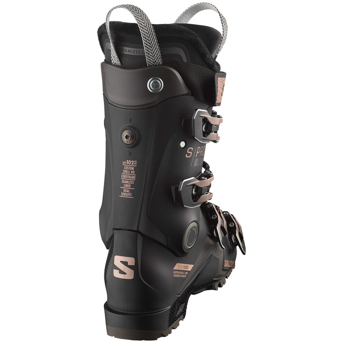 Salomon S/Pro HV 100 W Ski Boots - Women's 2025 Black / Pinkgold Metallic / Beluga