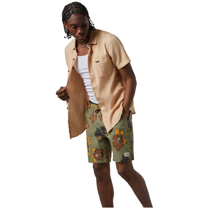 Brixton Charter Organic Cotton Short-Sleeve Shirt - Men's Hazelnut