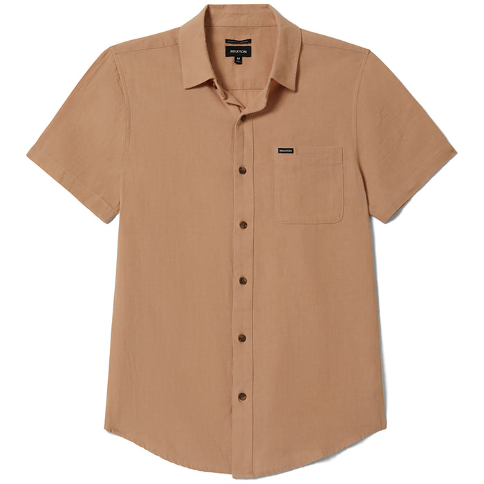 Brixton Charter Organic Cotton Short-Sleeve Shirt - Men's Hazelnut