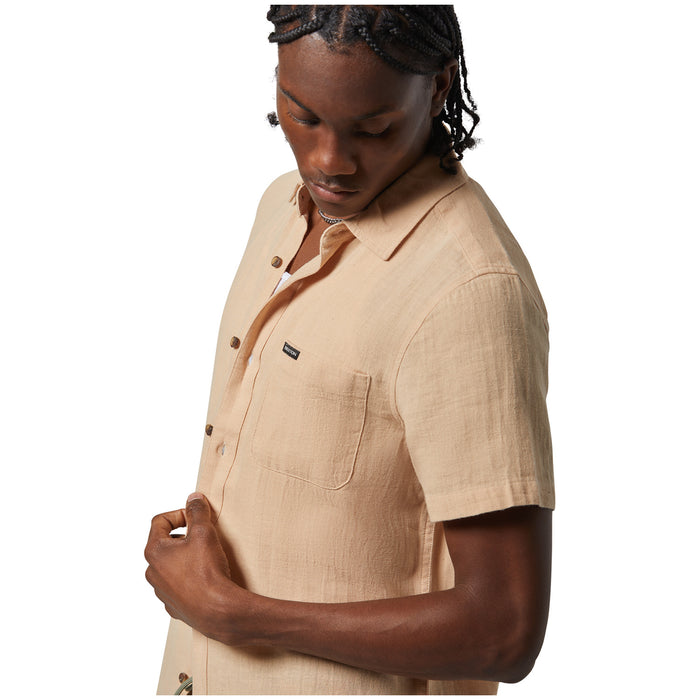 Brixton Charter Organic Cotton Short-Sleeve Shirt - Men's Hazelnut