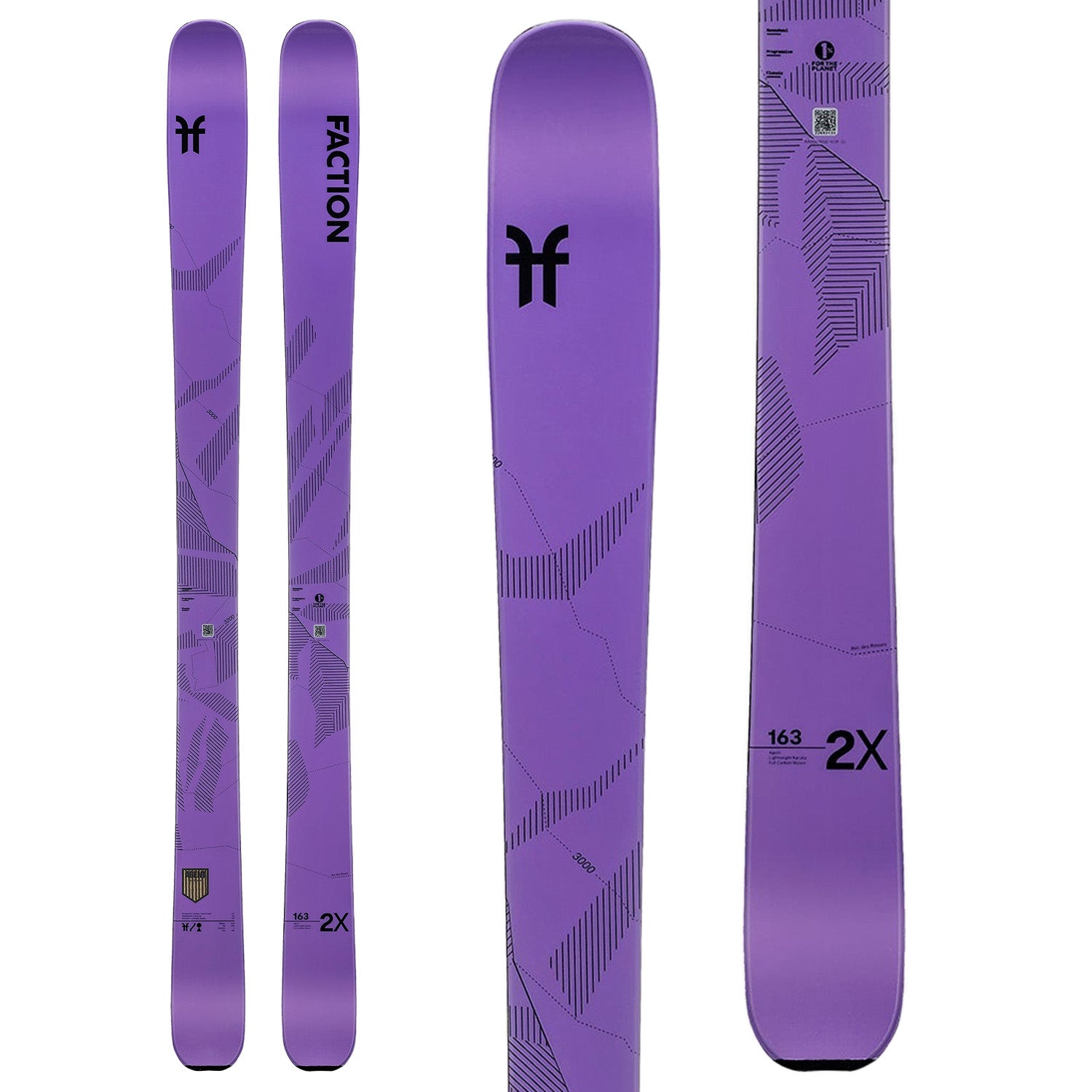 FACTION Agent スキー板 紫 164cm Faction Agent 2X Skis 2025 – evo
