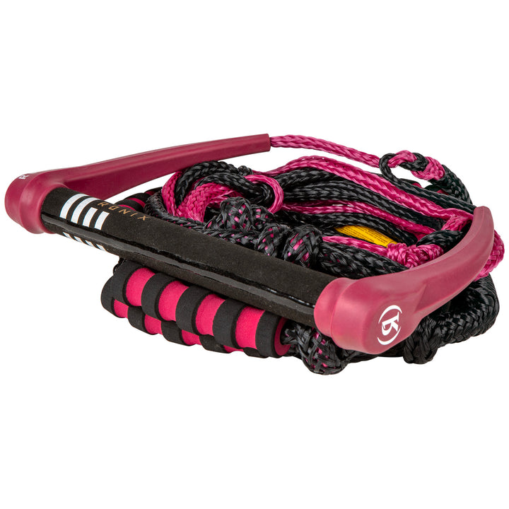 Ronix 11" Handle + 25ft 4-Section Silicone Bungee Surf Rope - Women's Merlot