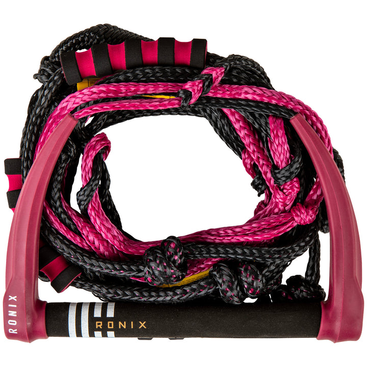 Ronix 11" Handle + 25ft 4-Section Silicone Bungee Surf Rope - Women's Merlot