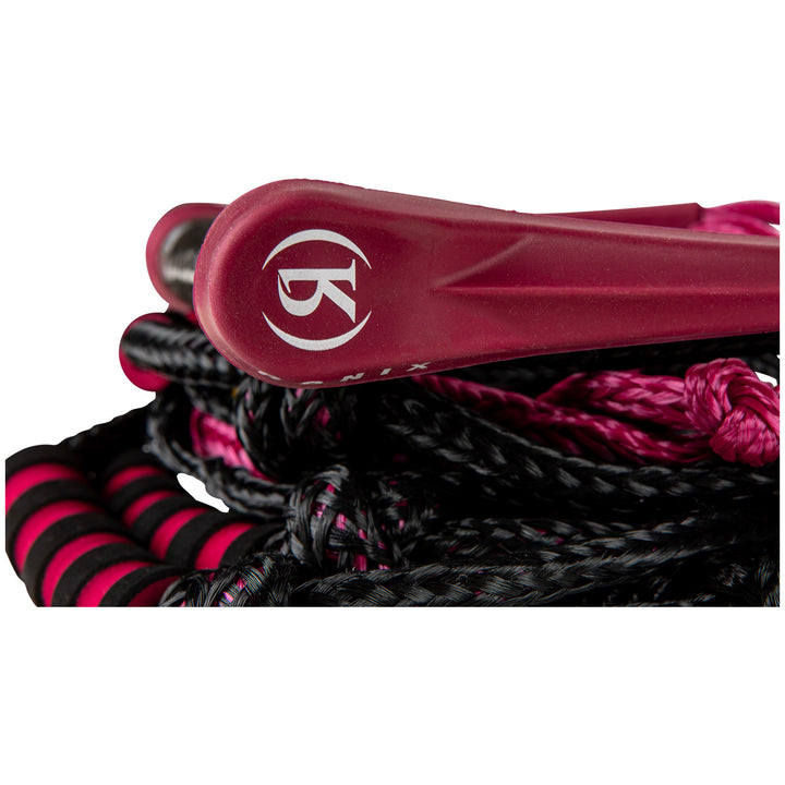 Ronix 11" Handle + 25ft 4-Section Silicone Bungee Surf Rope - Women's Merlot