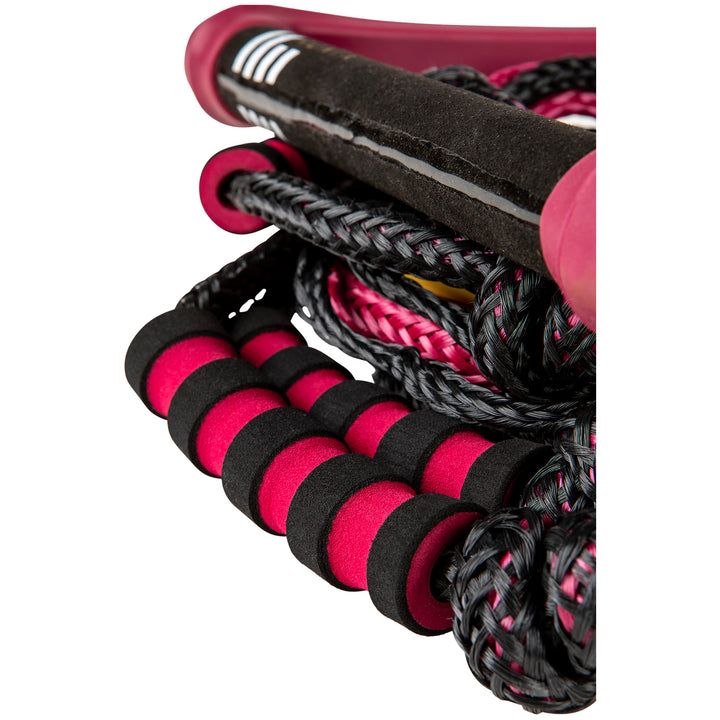 Ronix 11" Handle + 25ft 4-Section Silicone Bungee Surf Rope - Women's Merlot
