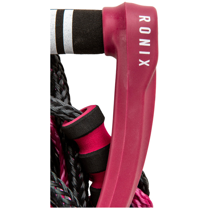 Ronix 11" Handle + 25ft 4-Section Silicone Bungee Surf Rope - Women's Merlot