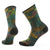 Smartwool Bike Zero Cushion Aloha Forest Print Crew Socks Twilight Blue