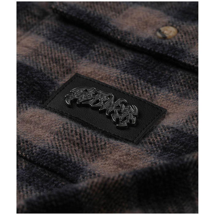 Former Manners Plaid Long-Sleeve Shirt - Men's Taupe