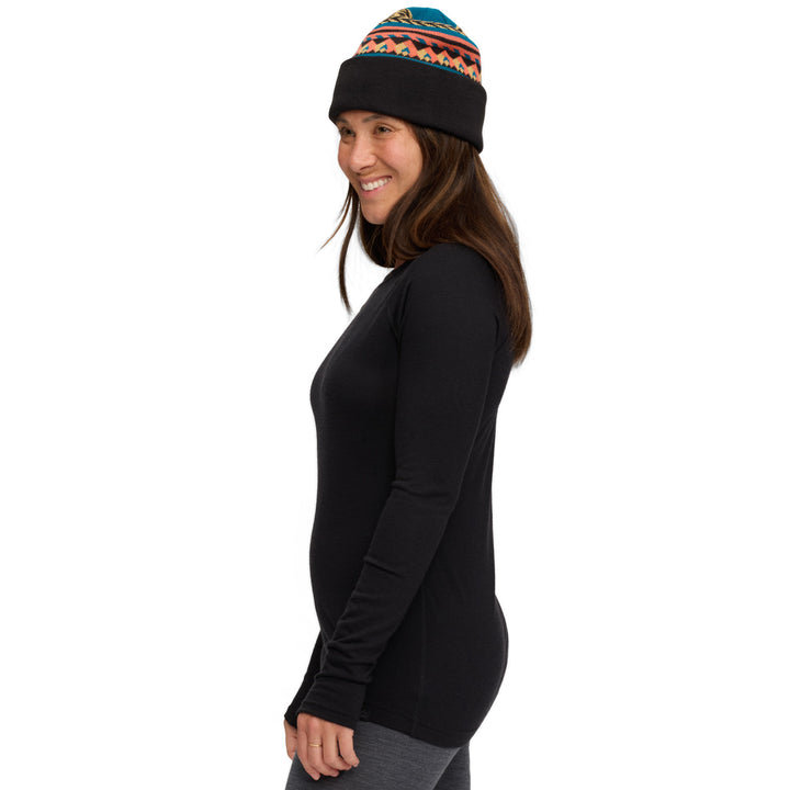 evo Ridgetop Merino Wool Midweight Crew Top - Women's Black