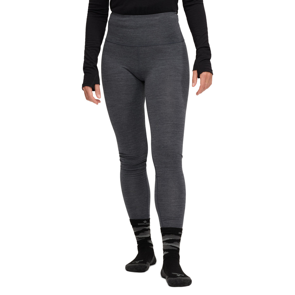 evo Ridgetop Merino Wool High-Waist Leggings - Women's Charcoal Heather