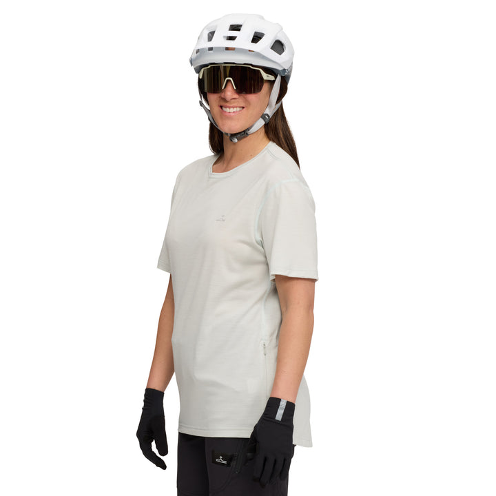 evo Short-Sleeve Merino Bike Jersey - Women's Light Ocean Grey