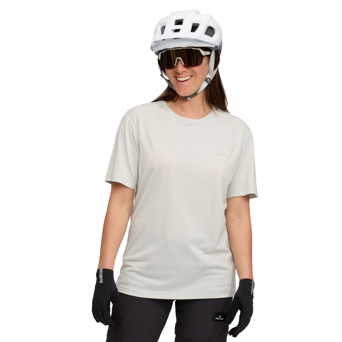 evo Short-Sleeve Merino Bike Jersey - Women's Light Ocean Grey