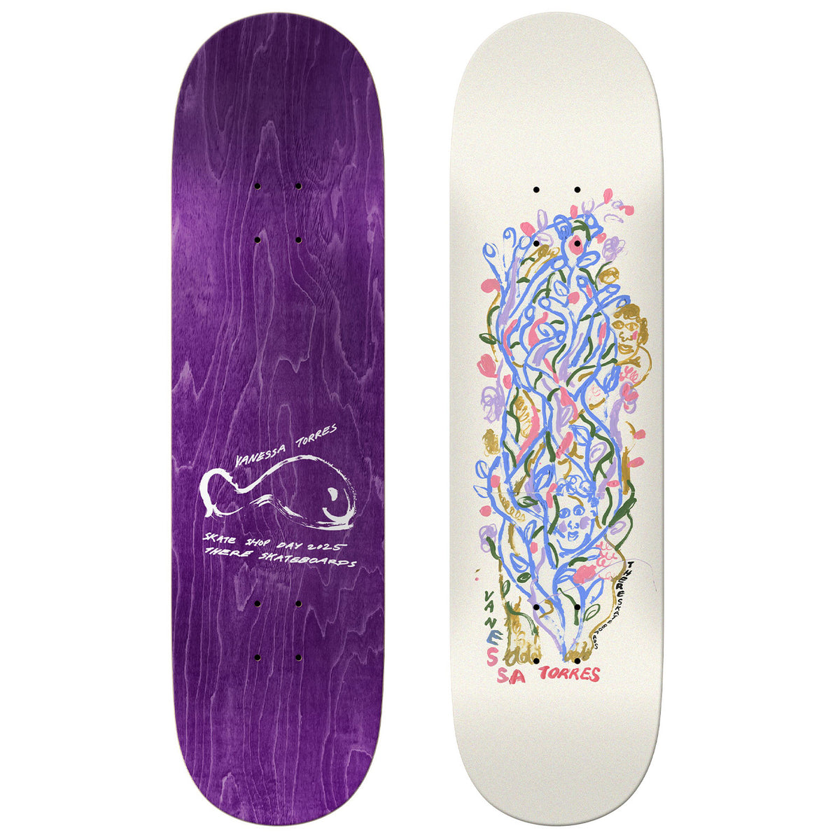 There Skateboards Vanessa Torres Into The Wild Guest True Fit 8.06 Skateboard Deck
