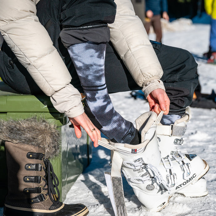evo Medium Cushion Snow Socks Dark Ice Dye