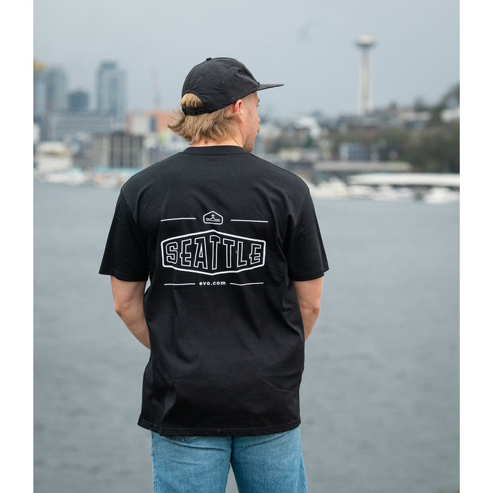 evo Basic Pocket T-Shirt - Unisex Black-Seattle