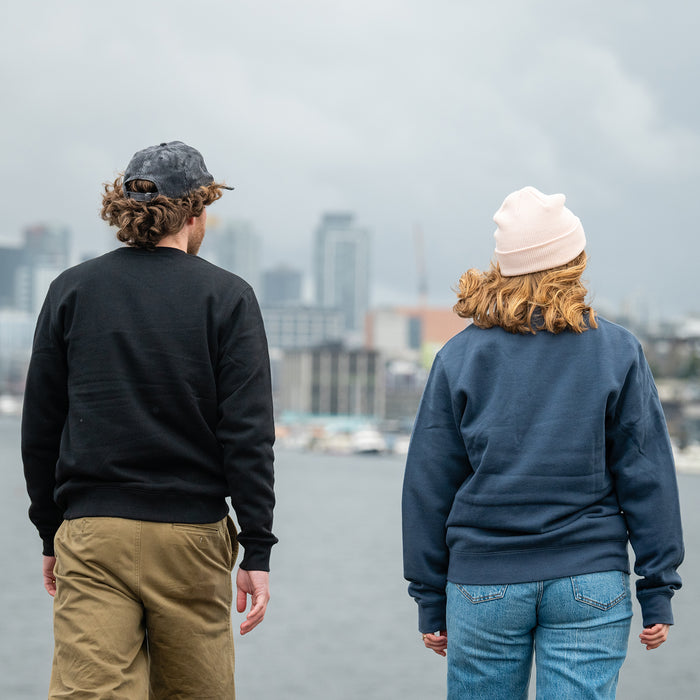 evo Basic Crew Sweatshirt - Unisex Petrol Blue