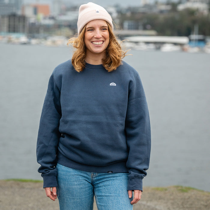 evo Basic Crew Sweatshirt - Unisex Petrol Blue