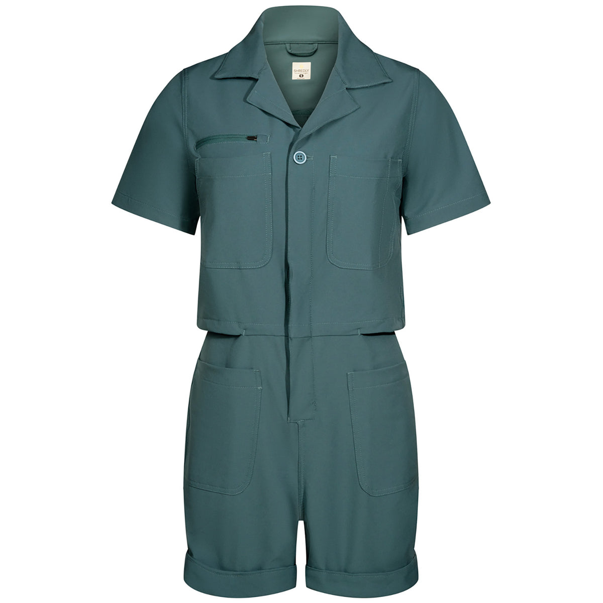 Shredly Droptail Trail Romper - Women's Deep Sea Green