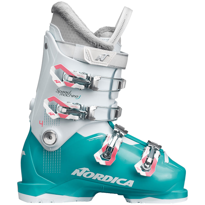 Nordica Speedmachine J4 Ski Boots - Kids' 2026 Light Blue/White/Pink