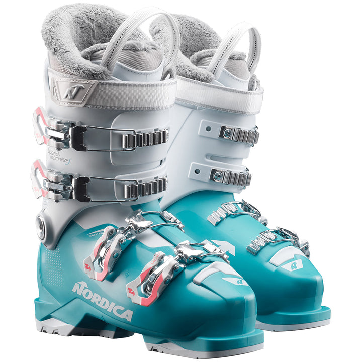 Nordica Speedmachine J4 Ski Boots - Kids' 2026 Light Blue/White/Pink