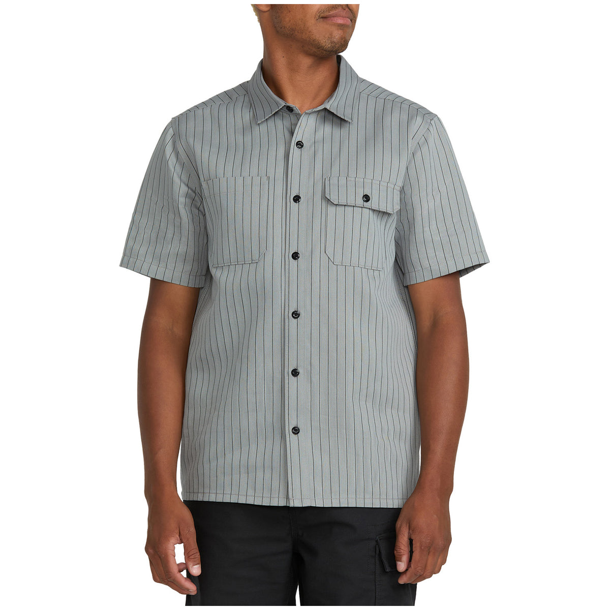 Volcom Trade Stone Short-Sleeve Shirt - Men's Tower Grey