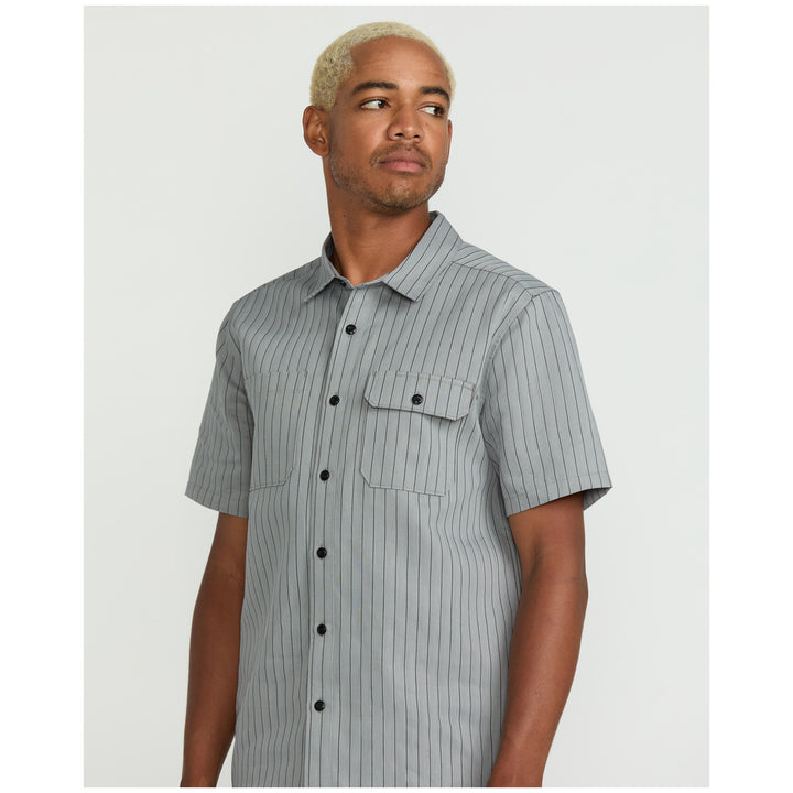 Volcom Trade Stone Short-Sleeve Shirt - Men's Tower Grey