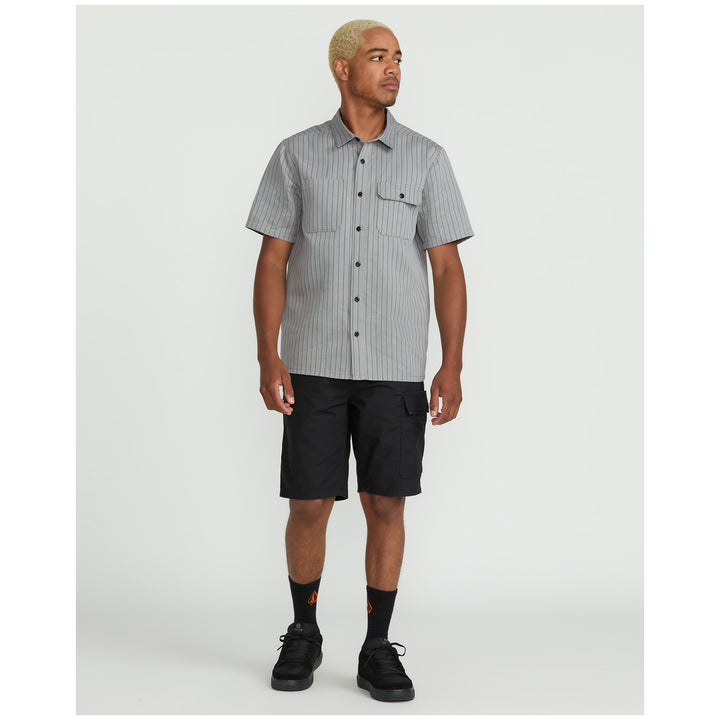 Volcom Trade Stone Short-Sleeve Shirt - Men's Tower Grey