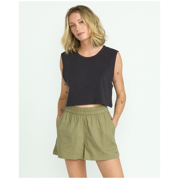 Volcom Lived In Track Shorts - Women's Light Army