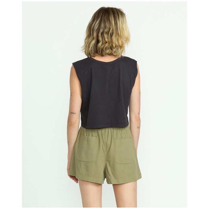 Volcom Lived In Track Shorts - Women's Light Army