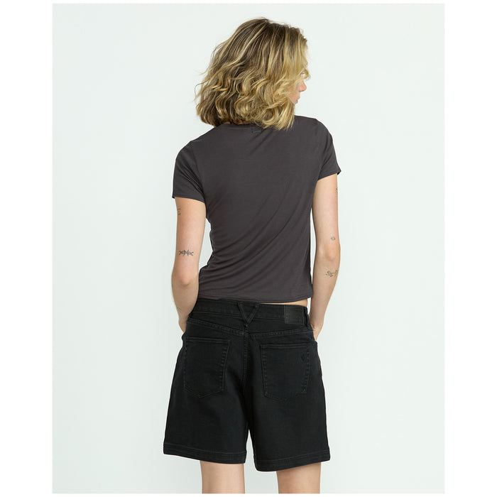 Volcom Strait Up Long Shorts - Women's Black Out
