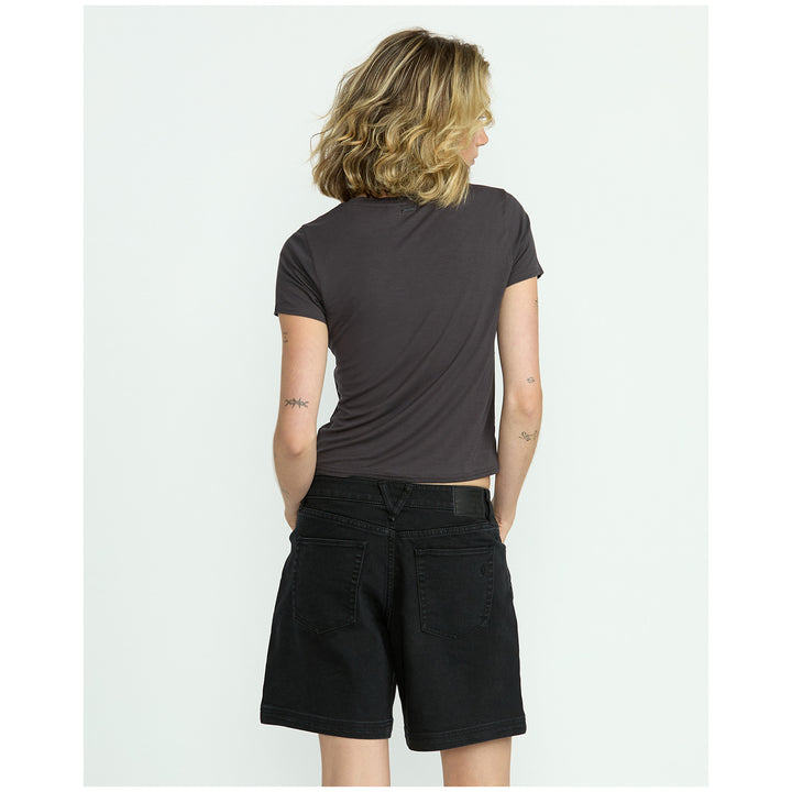 Volcom Strait Up Long Shorts - Women's Black Out
