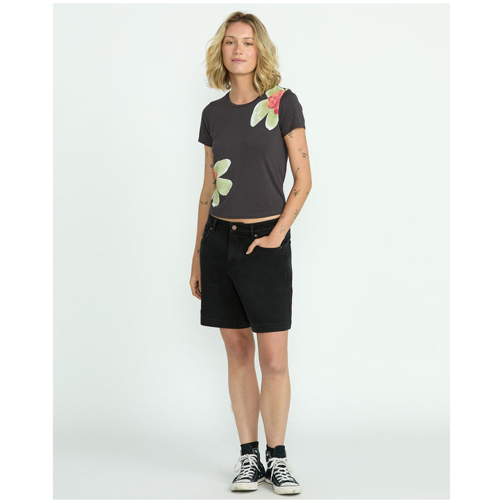 Volcom Strait Up Long Shorts - Women's Black Out