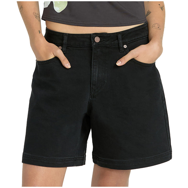 Volcom Strait Up Long Shorts - Women's Black Out