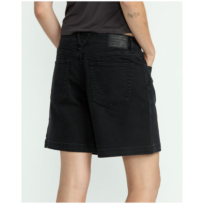 Volcom Strait Up Long Shorts - Women's Black Out