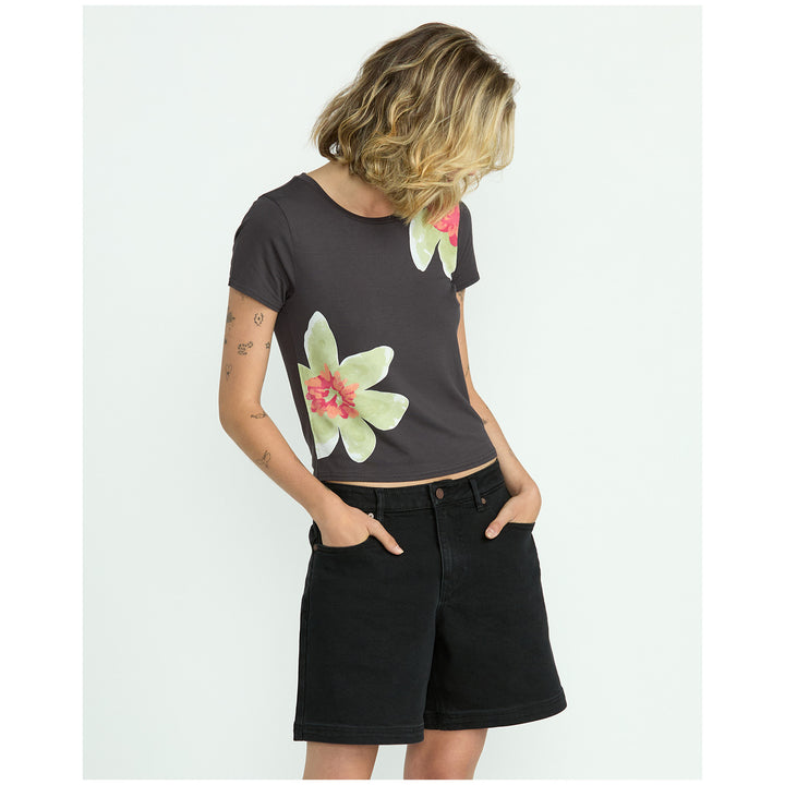 Volcom Strait Up Long Shorts - Women's Black Out