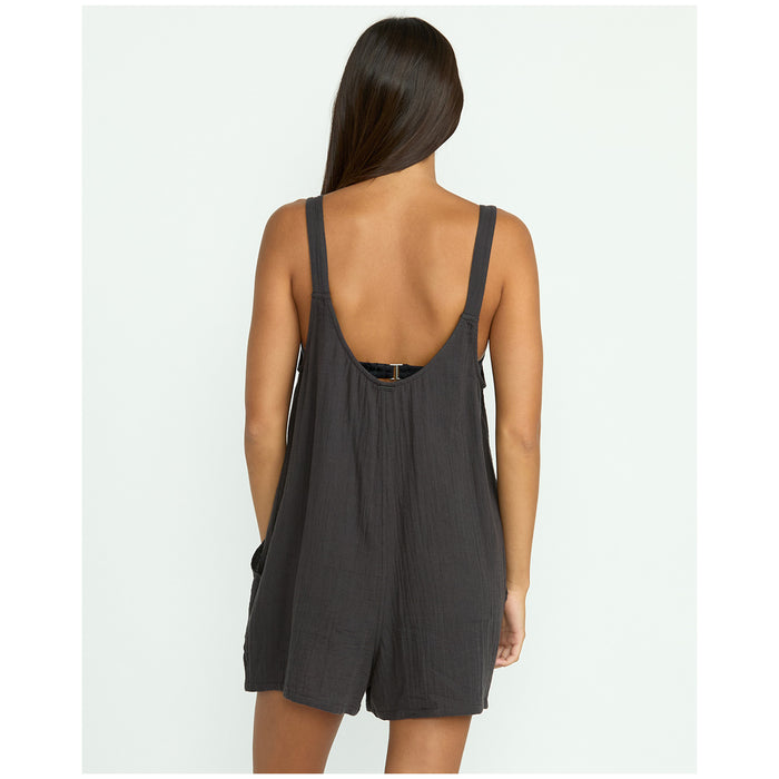 Volcom Lil Tie Strap Romper - Women's Vintage Black